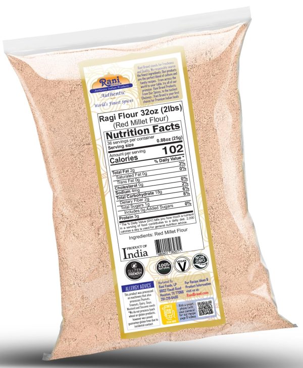 Ragi Red Millet Flour Rani Brand Gluten Friendly Vegan-7
