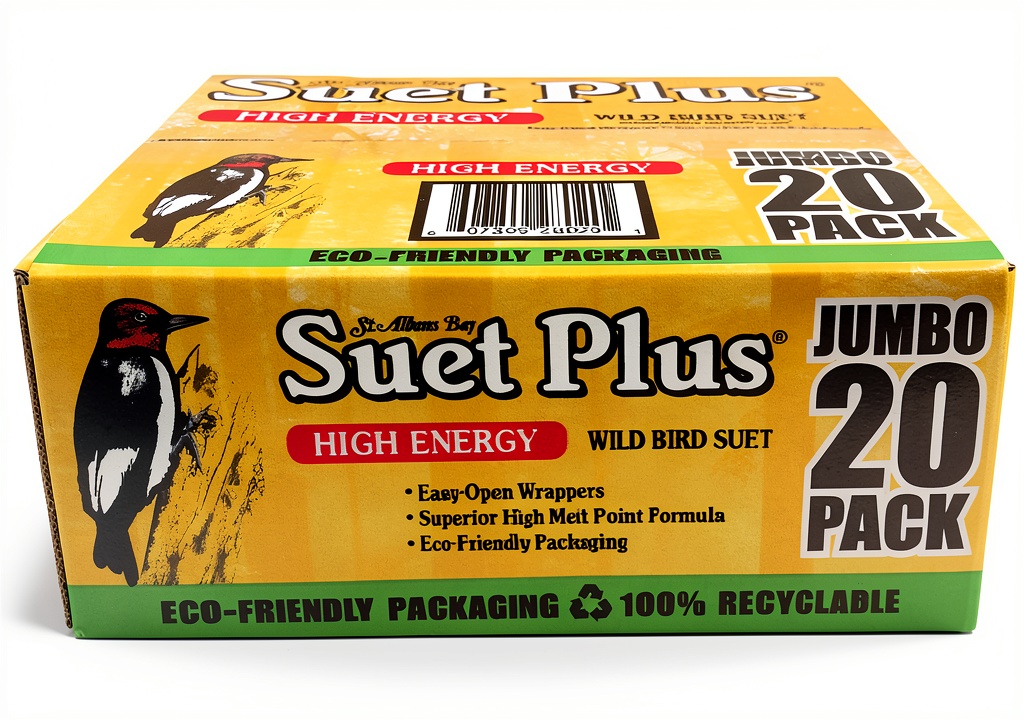 Installing Wildlife Sciences Suet Bird Food 11 oz Cakes on a wooden desk