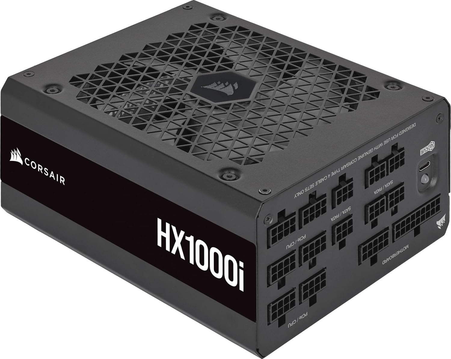 Installing Corsair HX1000i 1000 Watts Power Supply on a wooden desk