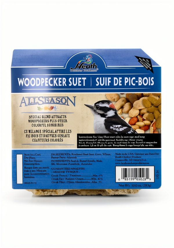 Heath Woodpecker Blend Suet Cakes - Bird Food - 3 Pack-3