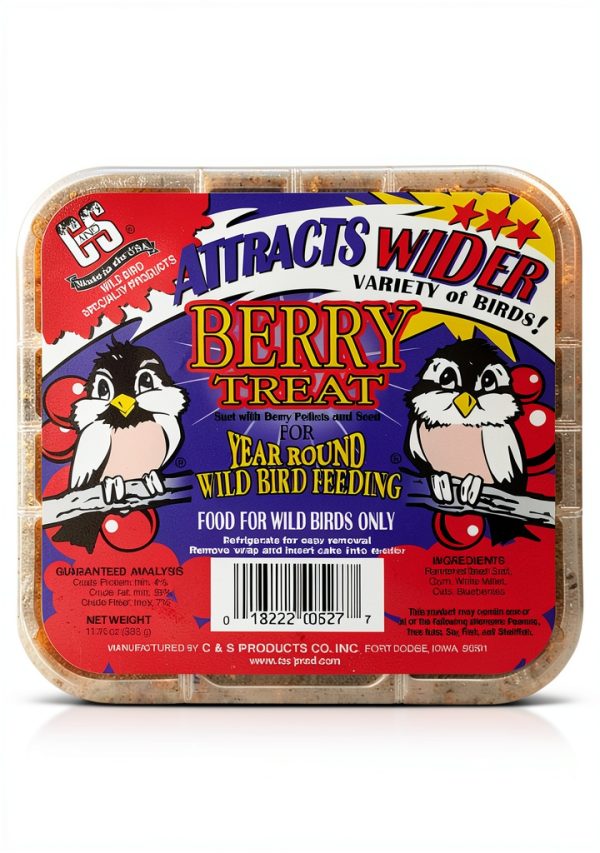 C&S Berry Suet Wild Bird Food High Energy Formula-0