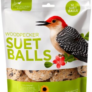 Pacific Bird Woodpecker Suet Balls USA Made Whole Insects-0