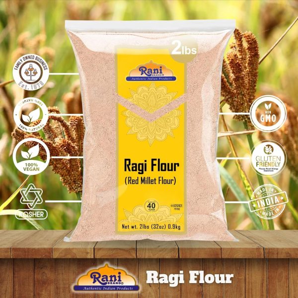 Ragi Red Millet Flour Rani Brand Gluten Friendly Vegan-2