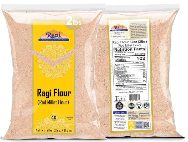 Ragi Red Millet Flour Rani Brand Gluten Friendly Vegan-1