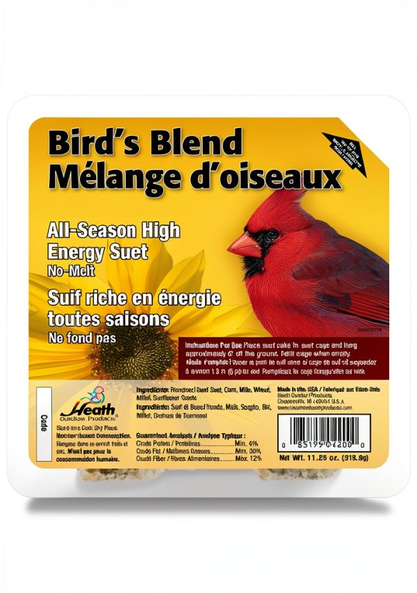 Heath Outdoor No Melt Suet Cake Bird Food High Energy-1