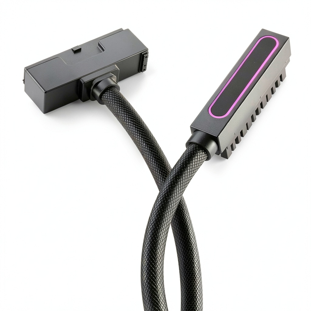 AIJS 24Pin power cable installed in a gaming PC case