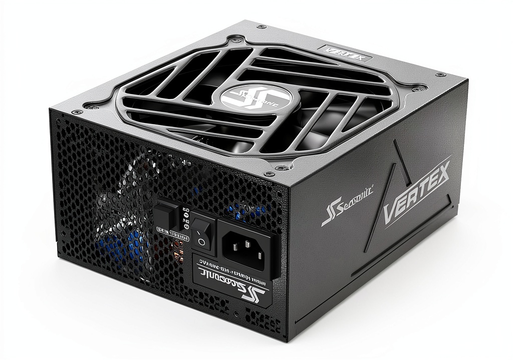 Installing Seasonic Vertex GX-1000 1000W ATX Power Supply on a wooden desk