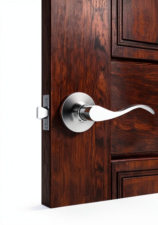 Mengico Satin Nickel Privacy Door Lever 5‑Pack Heavy‑Duty Reversible-11