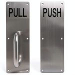 Stainless Steel Door Handle Pull Push Plate by Aimyoo 11.8x3.2 Inch-0