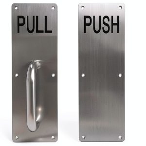 Stainless Steel Door Handle Pull Push Plate by Aimyoo 11.8x3.2 Inch-0