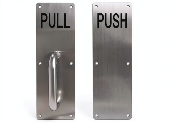 Stainless Steel Door Handle Pull Push Plate by Aimyoo 11.8x3.2 Inch-0