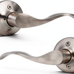 Mengico Satin Nickel Privacy Door Lever 5‑Pack Heavy‑Duty Reversible-0