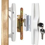 Patio Sliding Door Handle Set with Mortise Lock by ALLYWASAI White-0