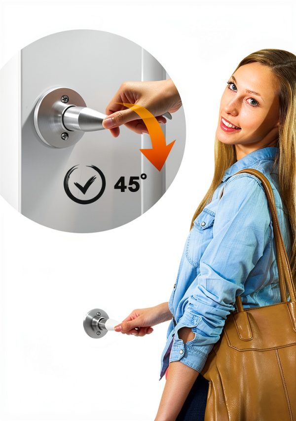 Mengico Satin Nickel Privacy Door Lever 5‑Pack Heavy‑Duty Reversible-5