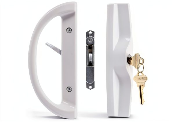 Sliding Patio Door Handle Set HauSun Aluminum Reversible Mortise Lock-0