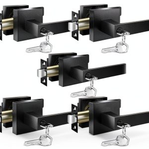 Door Handles Interior YYTDZSW 5 Pack Lever Set with Keyed Alike-0