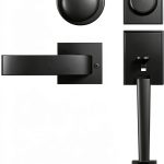 Azdele Front Door Handle & Deadbolt Set Matte Black Modern Design-0