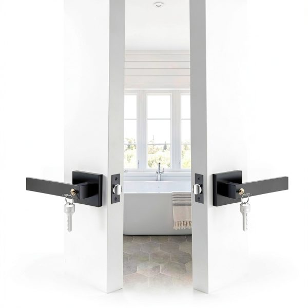 Door Handles Interior YYTDZSW 5 Pack Lever Set with Keyed Alike-4